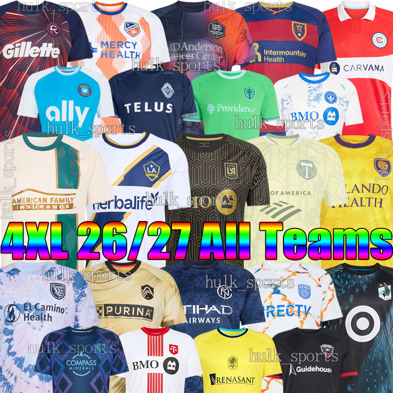 4XL 2026 LAFC soccer jerseys Los Angeles Galaxy New York City Portland Timbers Real Salt Lake Sounders Whitecaps Cincinnati Toronto Dynamo Atlanta DC New England