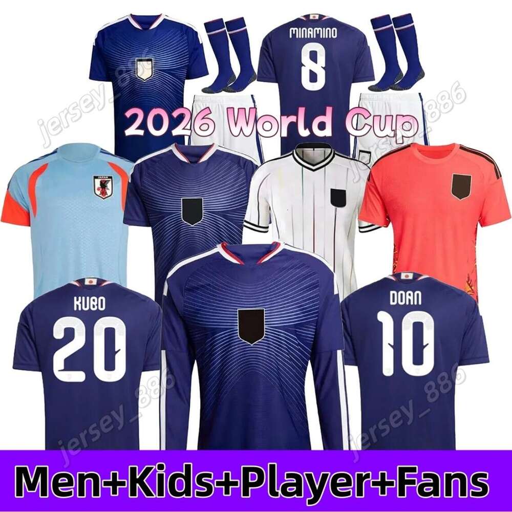 2026 World Cup Japan Soccer Jerseys 26 27 Cartoon ISAGI ATOM TSUBASA MINAMINO ASANO DOAN KUBO ITO adult Men kids kit set Japanese hoe away Football Shirt