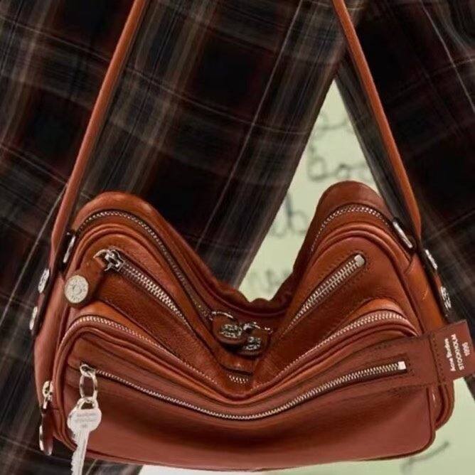 10 a 100% genuinel Leather acne Studios Camero Shoulder Bag Strap Handbags Ziplock Travel Multi-compartment Motorcycle Tote Men Women Crossbody Pouch Underarm Bag