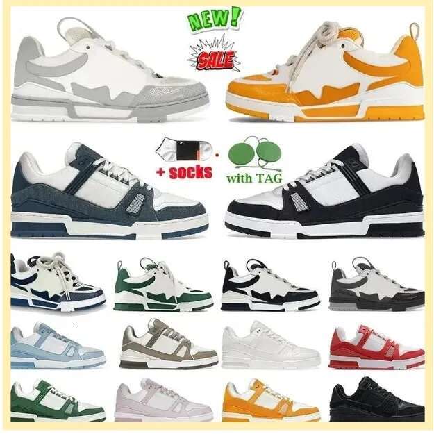 TOP Skate Designer Shoes Trainers High Quality Mens and Womens Sneakers Casual Running Lace-up Low-top Sports Breathable Black White With Box