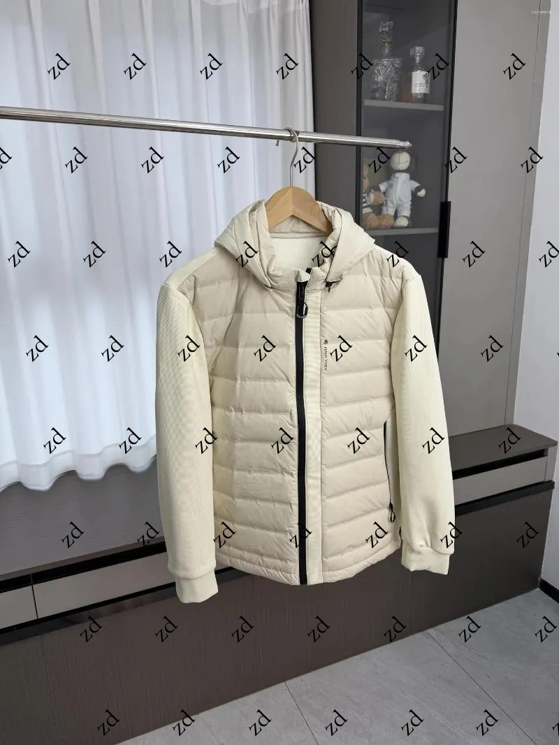 Men's Down Lightweight Warm Hooded Jaet Autumn Winter Faion Urban Sle Du Filling Pred Glue Couple's Fashion design