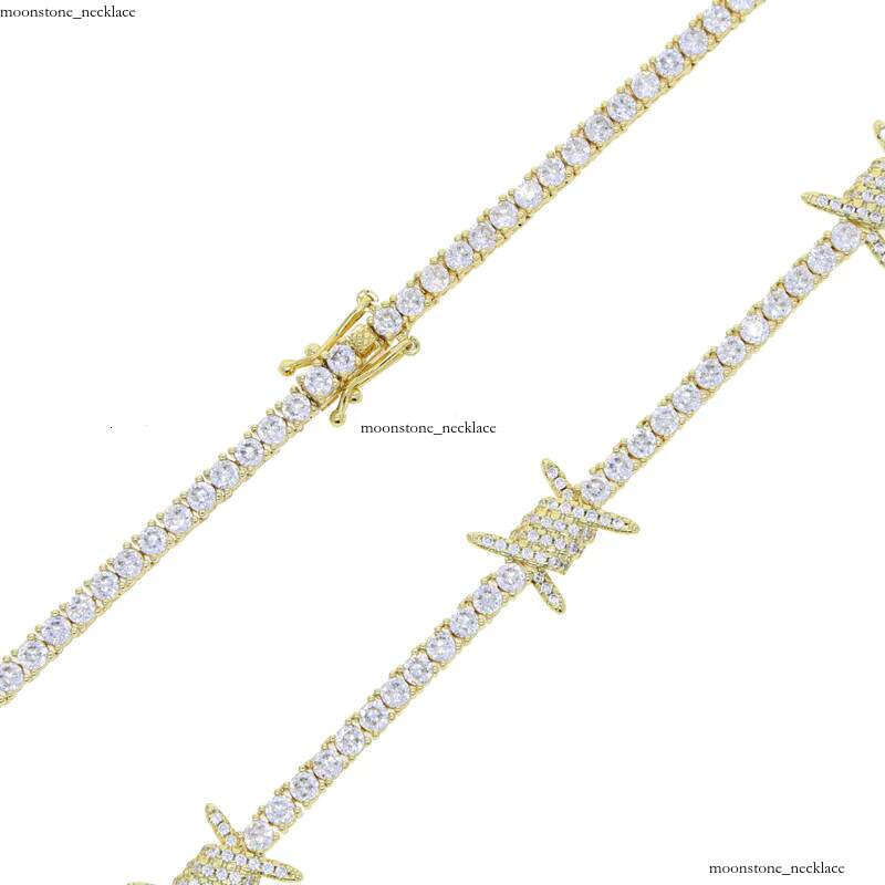 Pearlescent Silver Gold-Plated Hip-Hop Fashion Jewelry for Men and Women 5A VVS Moissanite Wire Mesh 3mm Tennis Chain Necklace