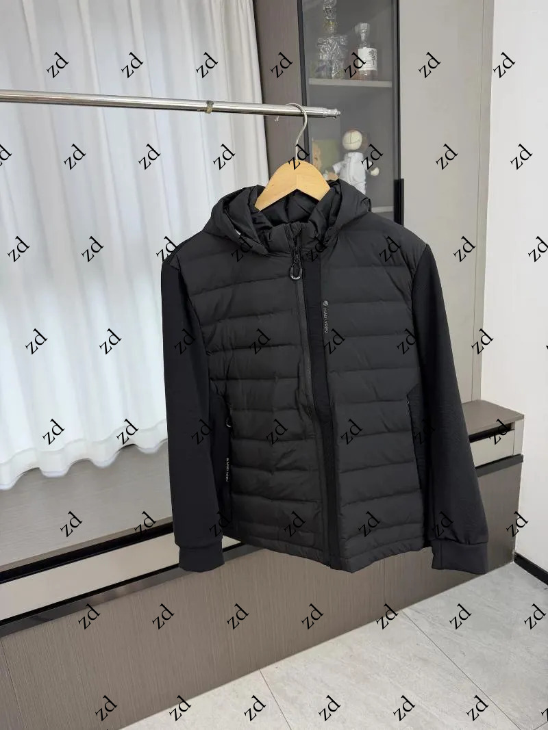 Men's Down Lightweight Warm Hooded Jaet Autumn Winter Faion Urban Sle Du Filling Pred Glue Couple's Fashion design