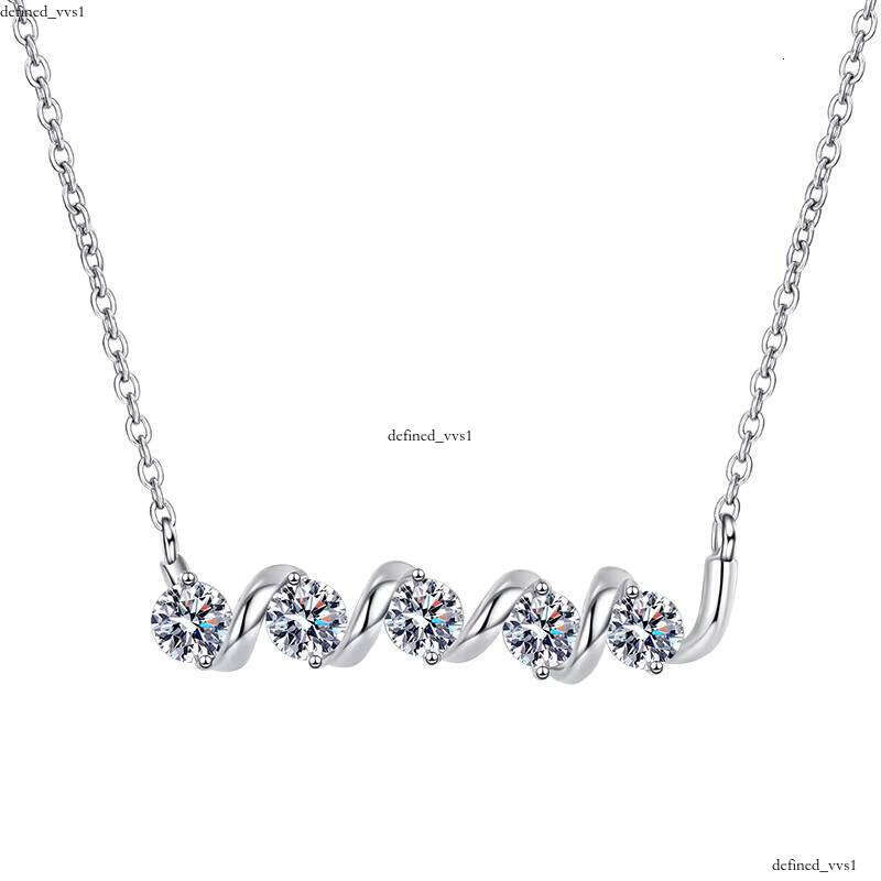 Manufacturer Wholesale Luxury Cold Wind VVS D Color Carbon Silicon Stone S925 Sterling Silver Necklace Women's Valentine's Day Gift
