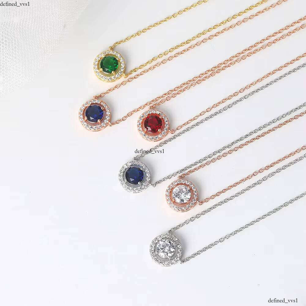Hot New Arrival High Quality Classic Round VVS Moissanite Diamond Pendant Necklace for Women N095-M