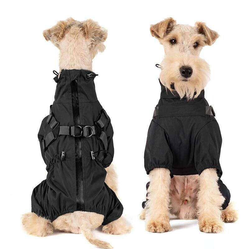 Famous brand Adjustable Raincoat For Dog with Harness Waterproof Jumpsuit Jacket for Dogs Reflective Puppy Rain Coat pupakaIK