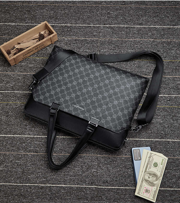 Luxury Shoulder Bags Men S Wear Resistant PVC Briefcase Inch Laptop Large Capacity Bag SENYY