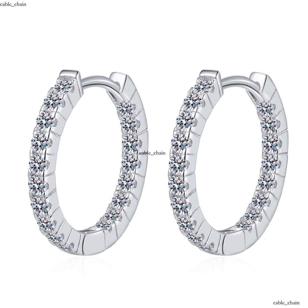 Manufacturer Wholesale 0.9 CT VVS Moissanite Round Cut Sterling Silver 925 Fashion Exquisite Women's Earrings