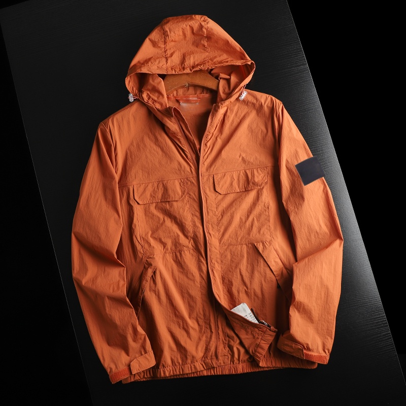 Mens Windproof Coat Light weight Spring/Autumn Windrunner Jacket Thin Sports Windbreaker Coat for Men and Women Versatile Hooded Hiking Jacket