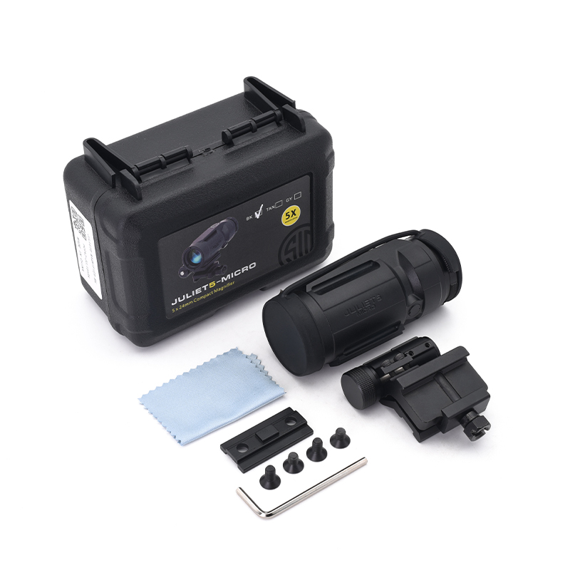 Tactical J5 Sight Fixed 5X Magnifier Scope Micro Black Magnifier | USA STOCK