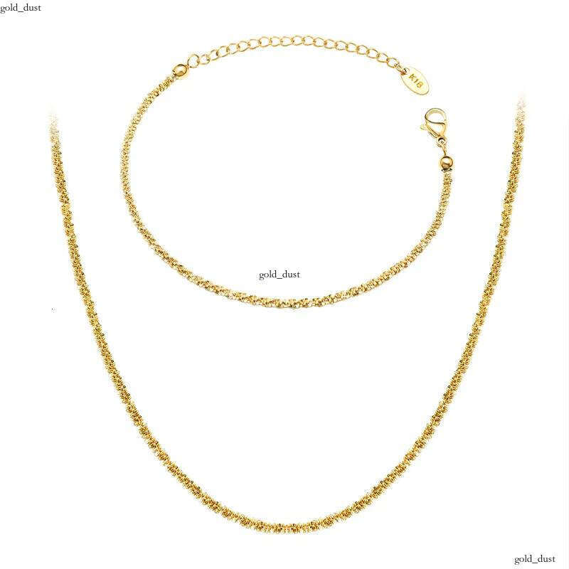 VVS Moissanite Sterling Silver Glitter Women's Long Chain Necklace