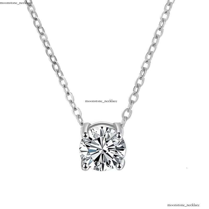 Luxury 18k Gold Plated Sterling Silver Water Drop Pendant Necklace fashion Geometric Design VVS Moissanite Waterproof Chain Buckle Wedding