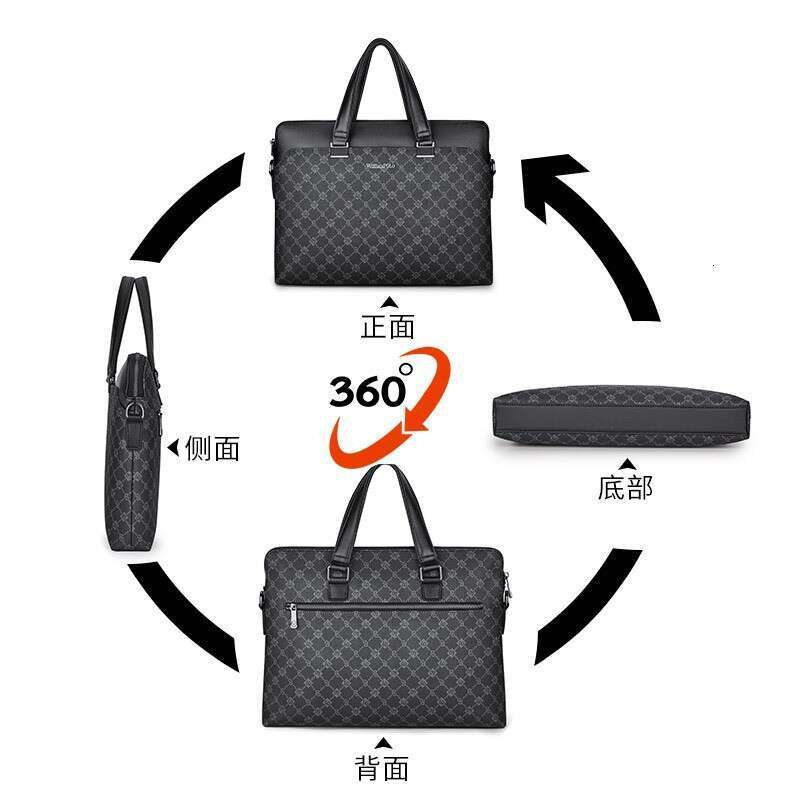 Luxury Shoulder Bags Men S Wear Resistant PVC Briefcase Inch Laptop Large Capacity Bag SENYY