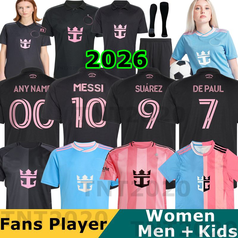 2025 2026 InterMiamis Soccer Jerseys CF SUAREZ CAMPANA YEDLIN MARTINEZ football Kids Adult suit Player Fans version shirt kits Maimi