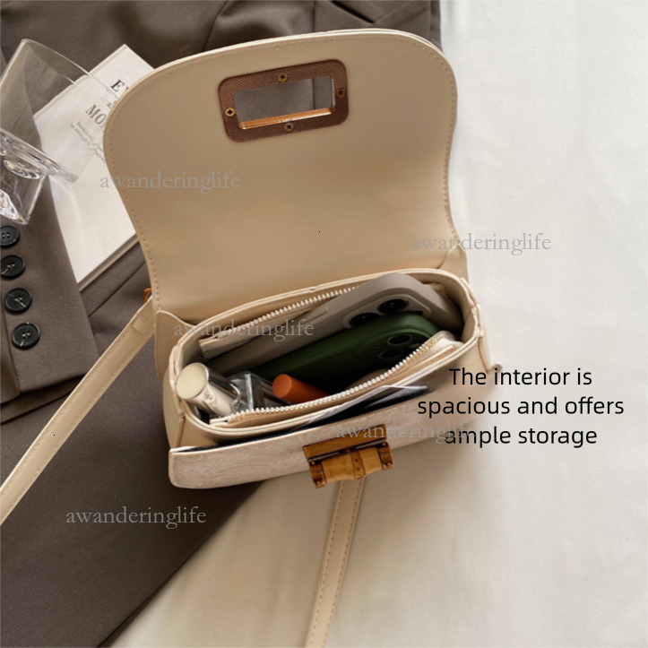 2026 Chinese Style Luxury Bamboo Women's Handbag Fashion Simple Printed Mini Commuting Shoulder Crossbody Bag Commuting Shopping Bag Makeup Bag E