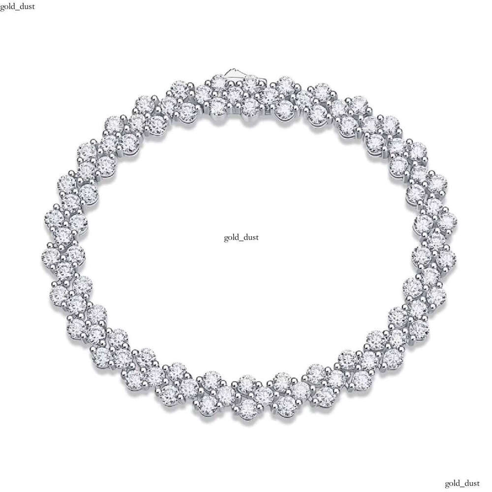 Wholesale Women's 925 Sterling Silver VVS D GRA Certified 7mm 17cm Long Silicon Stone Jewelry VVS Moissanite Tennis Bracelet