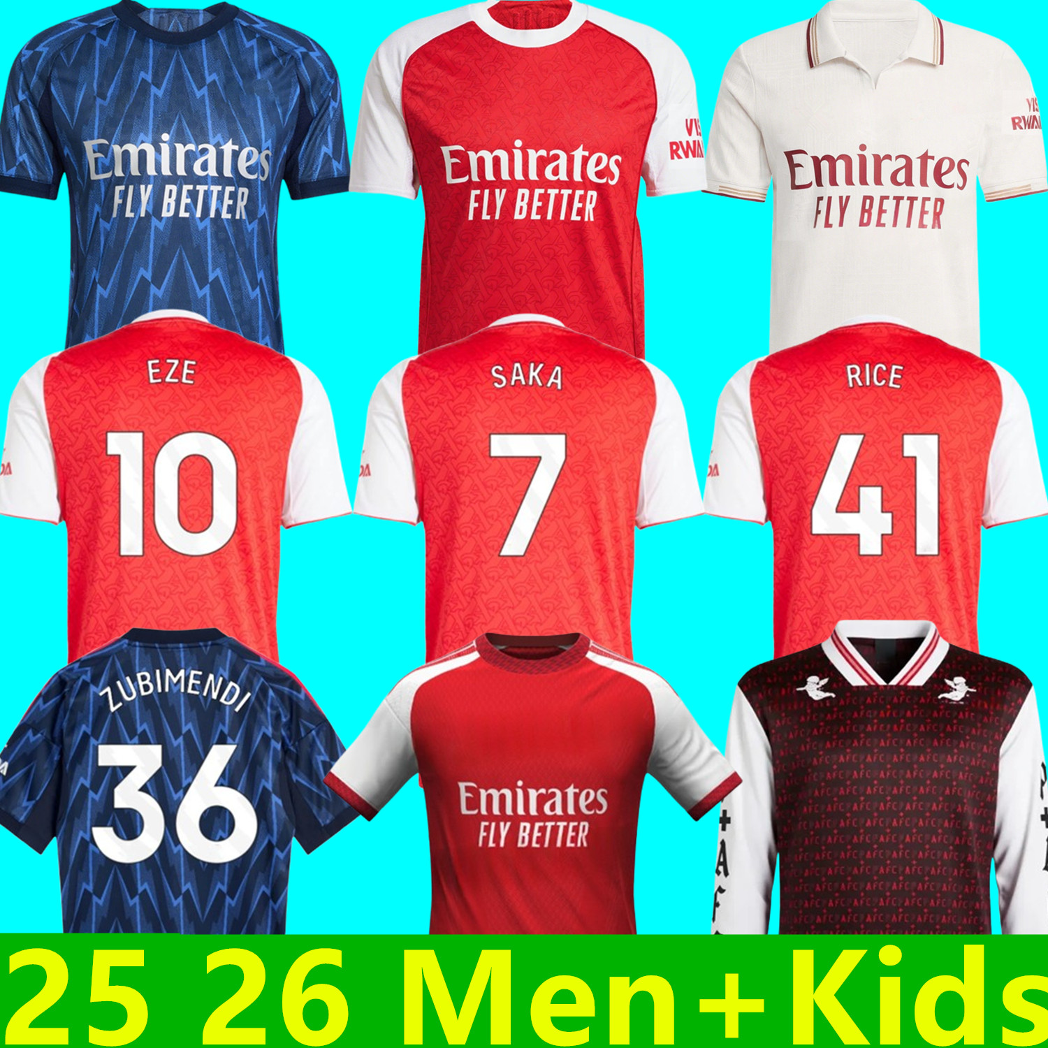 Arsen 2025 2026 2027 soccer jerseys RICE SAKA EZE Fans Player GYOKERES MARTINELLI 25 26 27 football shirt Men Kid ODEGAARD ZUBIMENDI SALIBA HAVERTZ LEWIS-SKELLY RUSSO