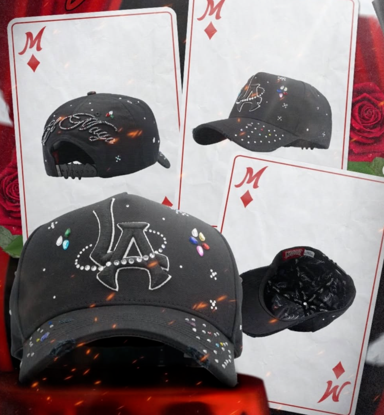 Luxury Rhinestone Embellished 'El Mago' Baseball Caps - Unisex Designer Snapbacks with Street Style Appeal