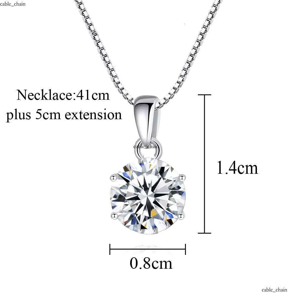 Wholesale Price Unique 8mm VVS Moissanite Genuine 925 Sterling Silver Link Necklace Women's Fashion Jewelry