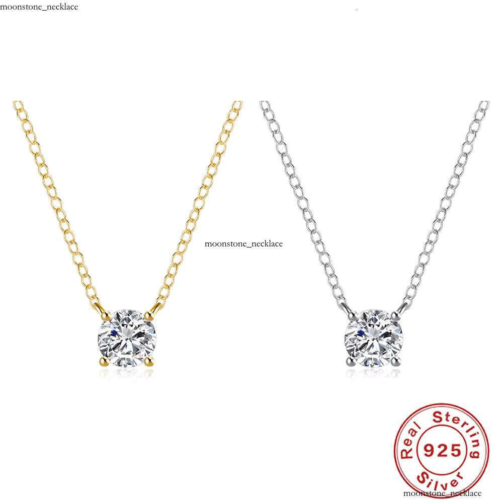 Luxury fashion Jewelry VVS Moissanite 18k Gold Plated 925 Sterling Silver Necklace Women Gifts
