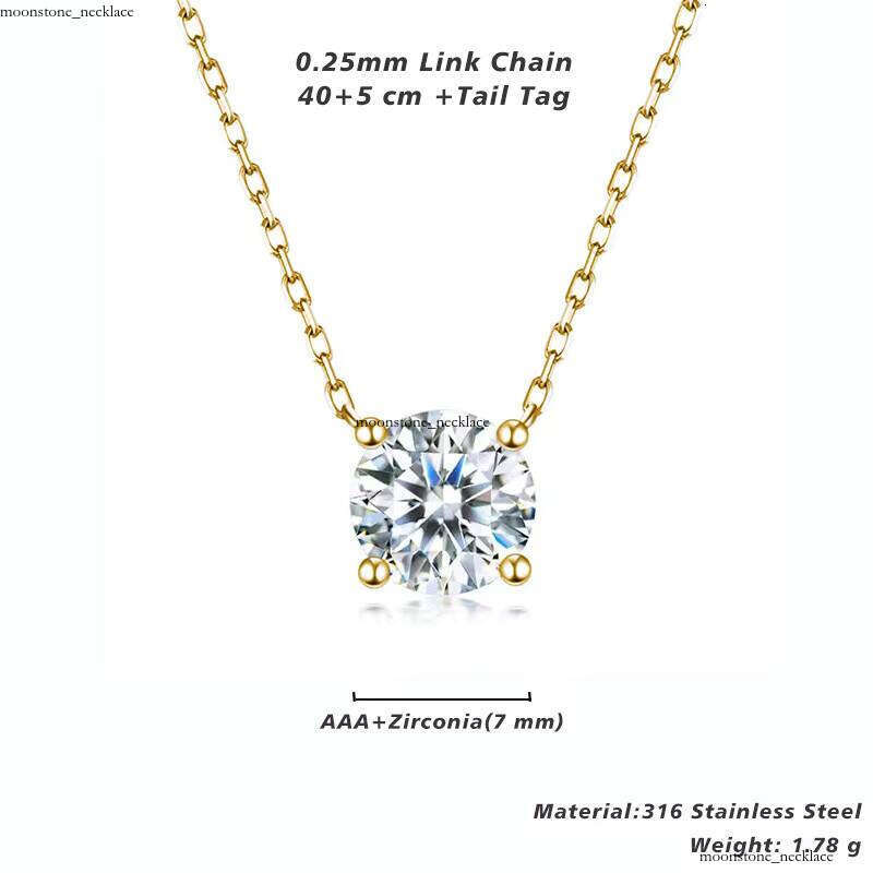 Luxury 18k Gold Plated Sterling Silver Water Drop Pendant Necklace fashion Geometric Design VVS Moissanite Waterproof Chain Buckle Wedding