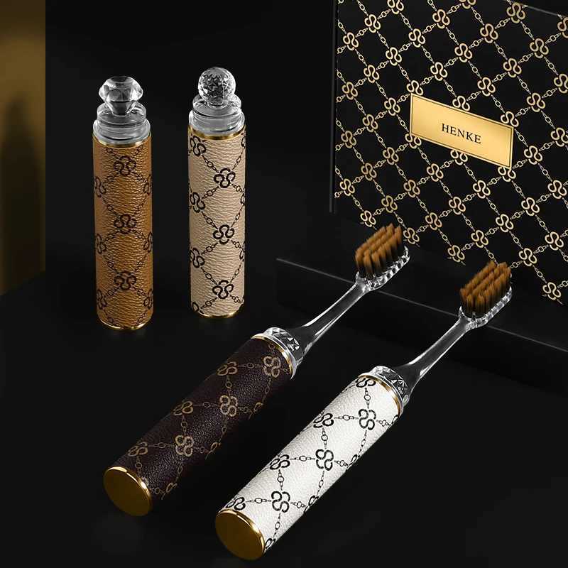 4pcs Gift Box Innovative Lipstick Handle Business Travel Home Adult Couple Soft-bristled High-Value ToothbrushT260212