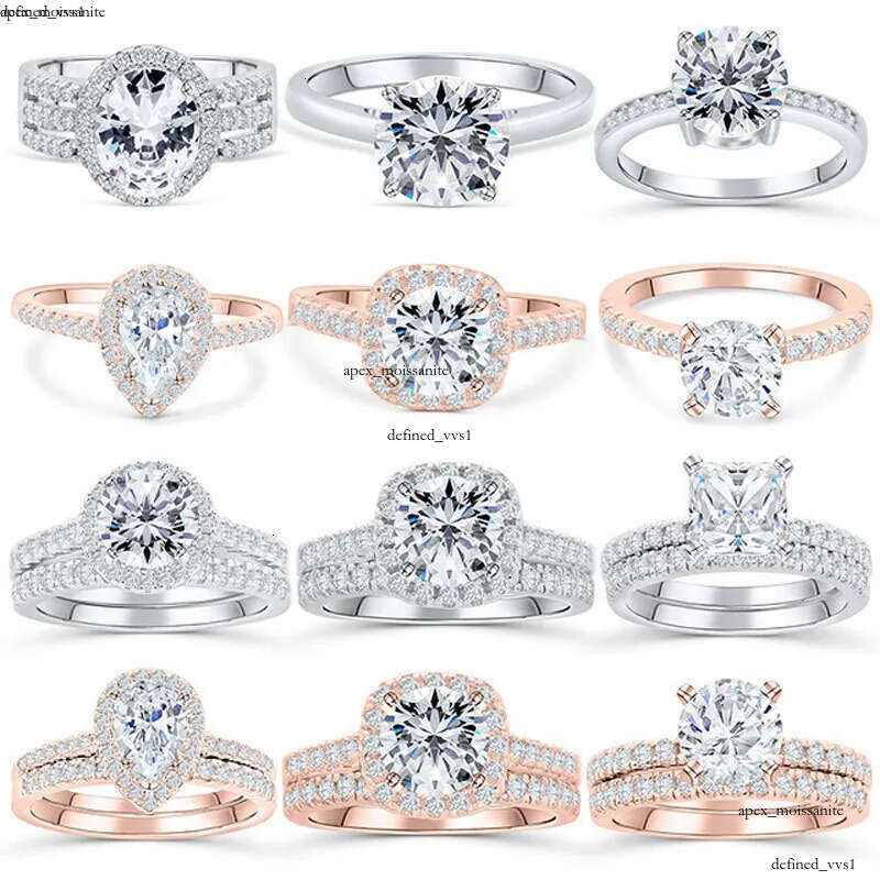 2025 New Vintage 925 Sterling Silver Zircon For Women Designer Jewelry Engagement And Wedding Ring Set 05