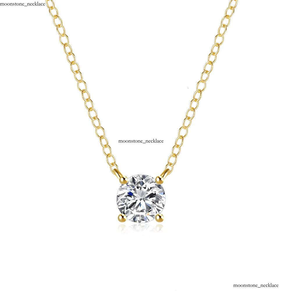 Luxury fashion Jewelry VVS Moissanite 18k Gold Plated 925 Sterling Silver Necklace Women Gifts