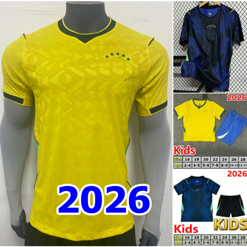 2026 ENDRICK VINI JR Soccer Jersey fans player 26 27 RODRYGO BrAZiLS soccer jerseys RAPHINHA GALENO Football shirt L.PAQUETA ANDREAS SAVINHO MEN KIDS uniforms