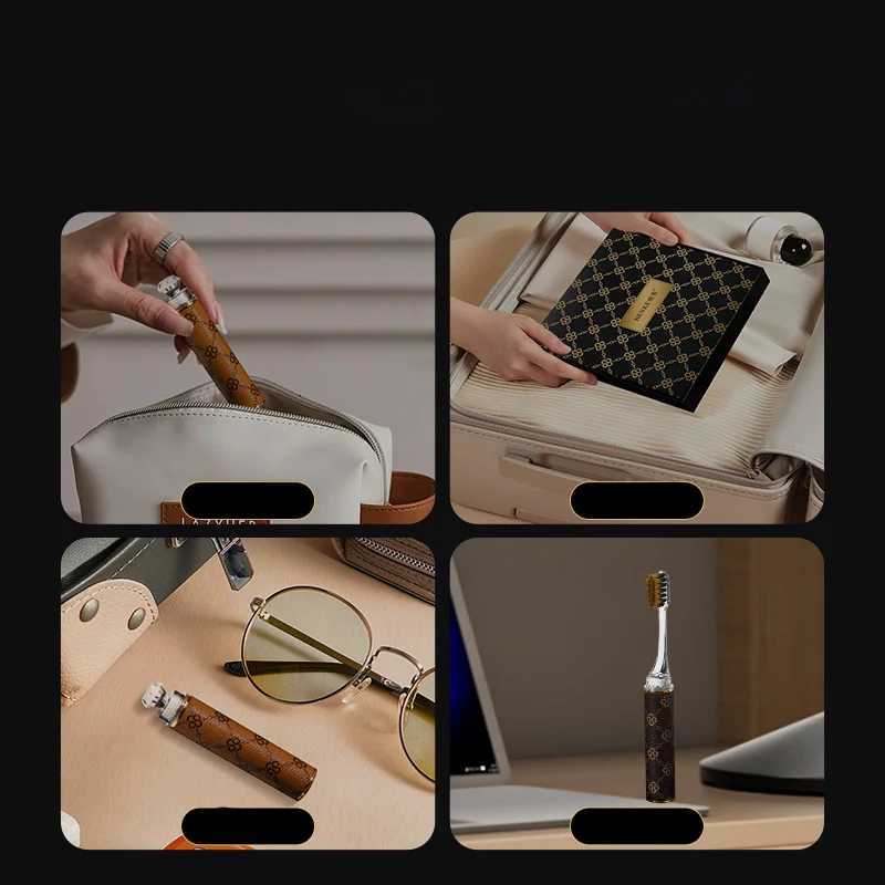4PCS/BOX Elegant Pocket Lipstick Toothbrush Ultra-Soft Comfort Brush Travel Portable Home Cleaning Luxury Handle Suitable for BoT260212