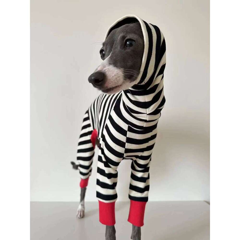 Famous brand Italian greyhound striped four legged soft stretchy whippet winter warm dog clothing Q U pupakaIK