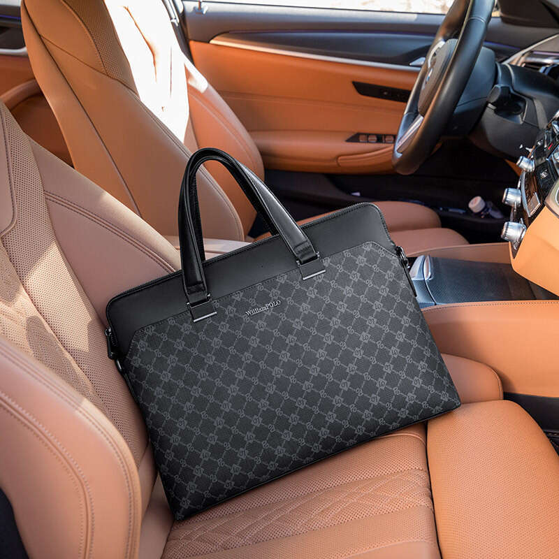 Luxury Shoulder Bags Men S Wear Resistant PVC Briefcase Inch Laptop Large Capacity Bag SENYY