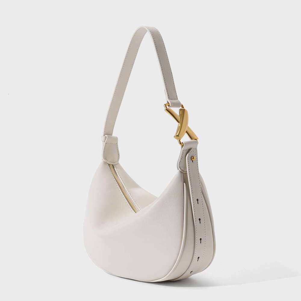 Luxury Shoulder Bags Totes Hobo Genuine Leather Niche Designer High End Underarm Moon New French Style Versatile Women S Bag SENYY