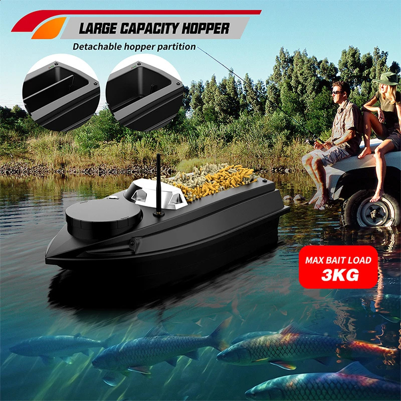 V030 RC Bait Boat 12V 180 Fishing Point Load 3KG 43inch Screen Remote Control Intelligent Automatic Cruise Return Fish Finder 260207
