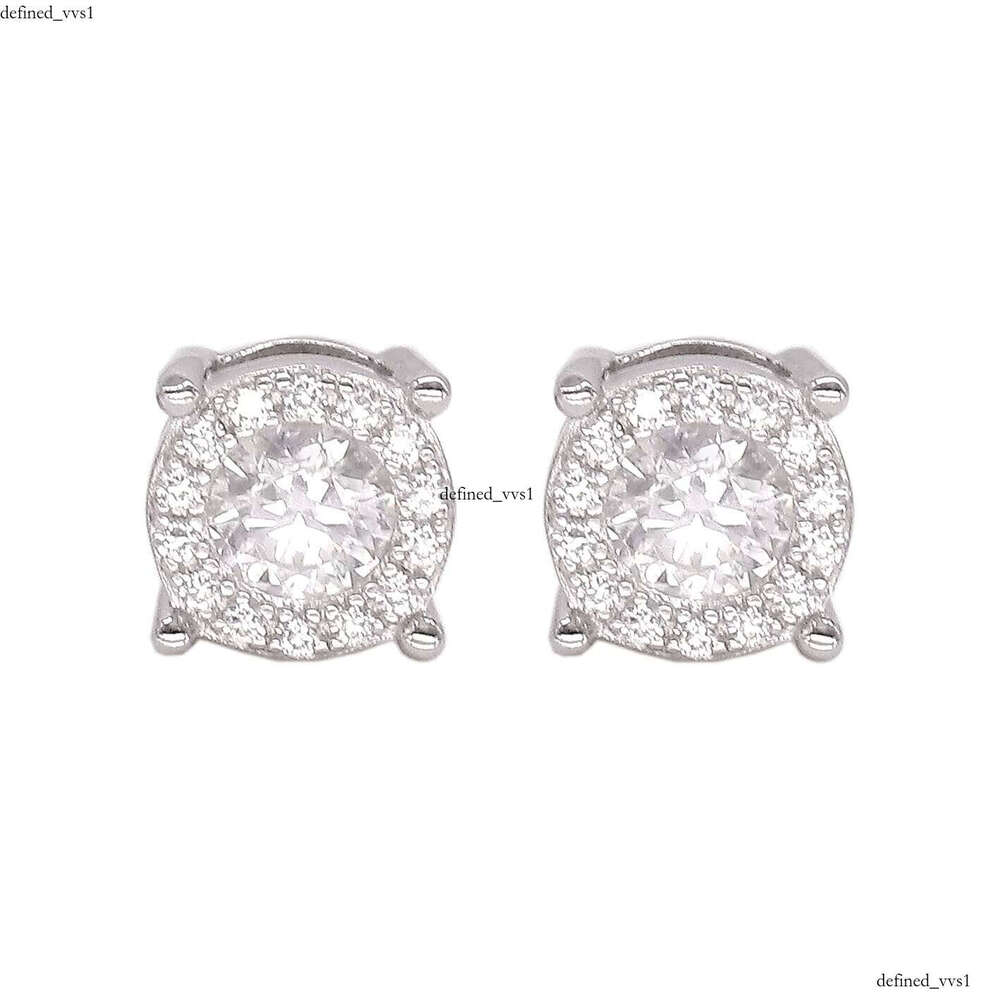 Source Manufacturers Real Women Earrings Moissanite VVS Moissanite Earring with GRA Certificate