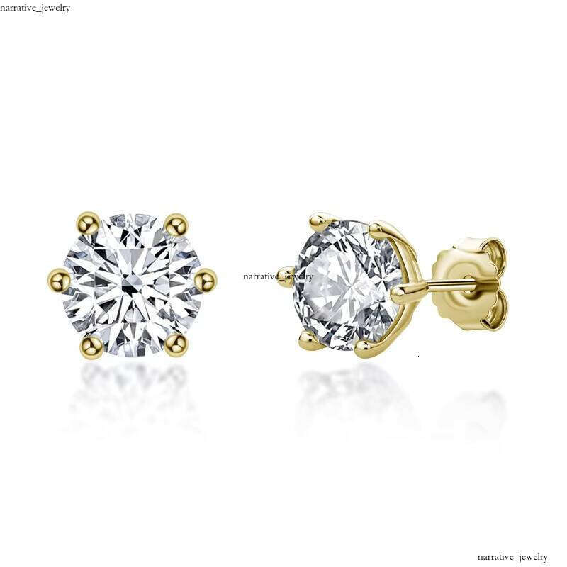 VVS Moissanite Silver Jewelry Screw Back Men's Silicon Stone Other Earrings Fashion Hip Hop Accessories