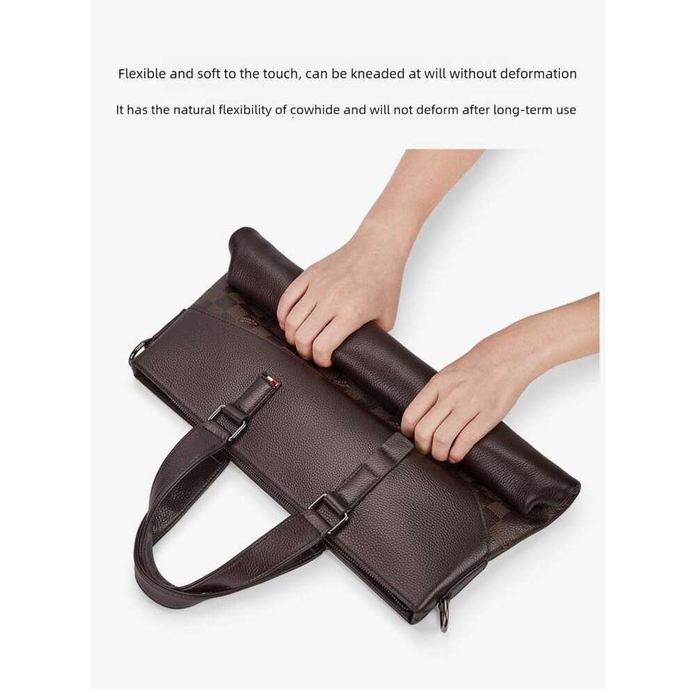 Luxury Shoulder Bags Totes Business Briefcase Men S Handheld Laptop Leather Bag SENYY