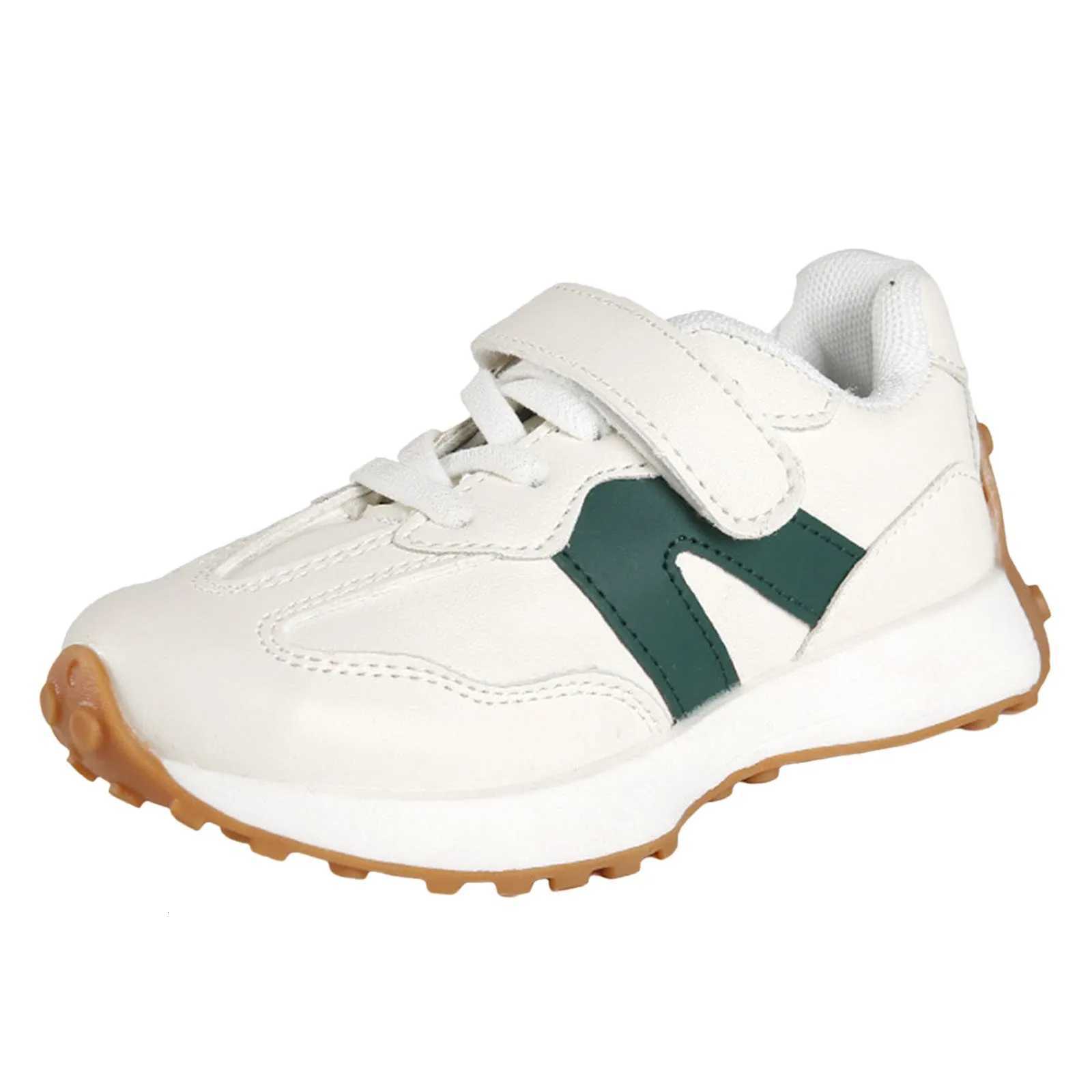 Dual Closure, Retro Waffle Non-Slip Outsole, Toe Protection, Breathable Retro Color Block Children's Sports ShoesT260212