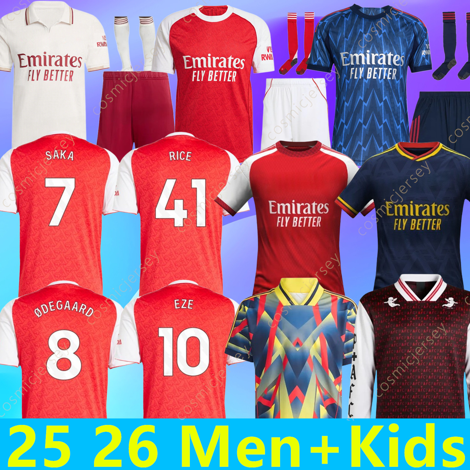 Arsenaljersey kit Arsenally jersey 2025 2026 2027 football tops Soccer Jerseys vintage SAKA GYOKERES EZE ODEGAARD RICE SALIBA ZUBIMENDI HAVERTZ MADUEKE kids Shirt