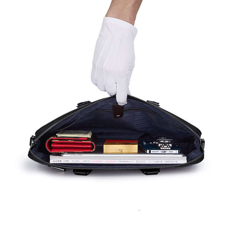 Luxury Shoulder Bags Men S Wear Resistant PVC Briefcase Inch Laptop Large Capacity Bag SENYY