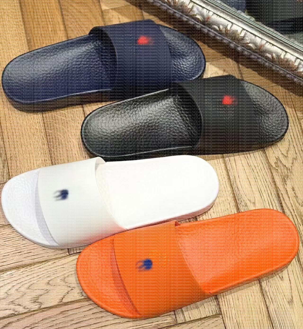 Designer polo slide designer shoes women polos sliper Summer sliders polo sandals Loafer Flat Heel Mule Retro slide Pool Flip Flops polos slipper