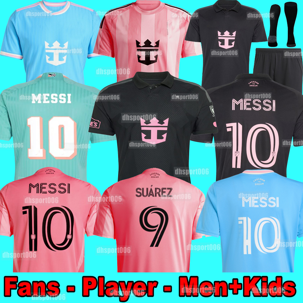 26 27 Fans Player Inters SUAREZ Earth Day Pre-Match MiamiS MESSI Soccer Jerseys third 2024 2025 Sergio Jordi Alba football shirts PIZARRO Special men kids kit 2026 2027