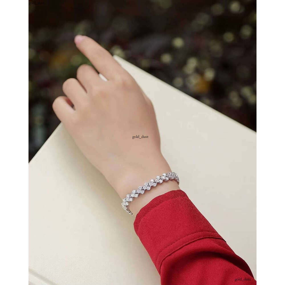 Wholesale Women's 925 Sterling Silver VVS D GRA Certified 7mm 17cm Long Silicon Stone Jewelry VVS Moissanite Tennis Bracelet