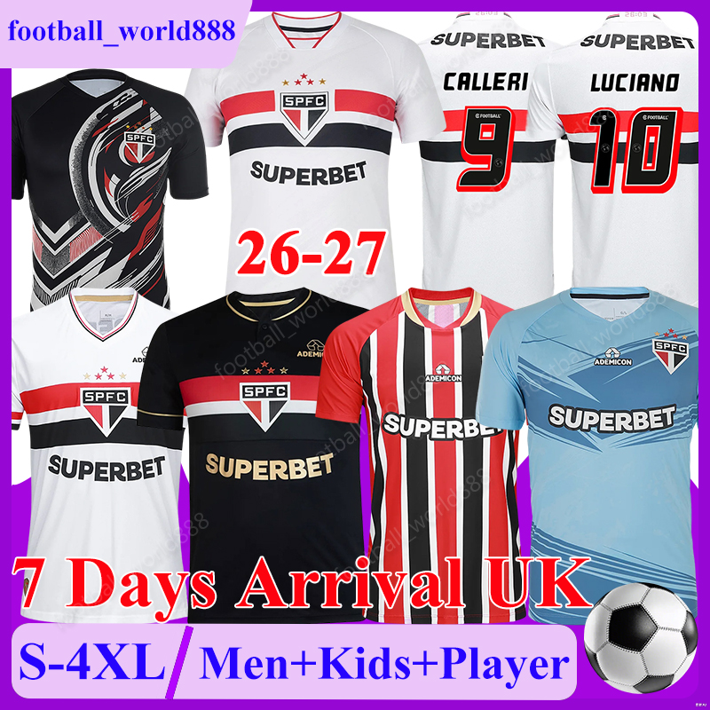 P-4GG Sao Paulo FC 26 27 Soccer Jerseys CALLERI LUCIANO TAPIA LUCAS 2026 Football Shirt DANIELZINHO BOBADILLA football kits ANDRE SILVA MARCOS A. Men Kids Kit Socks Sets
