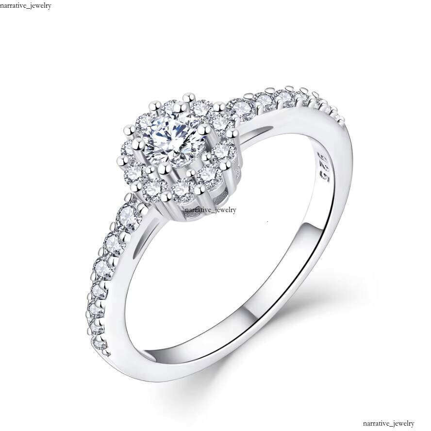 Custom High-Quality Eternal Promise Silicon Stone VVS Moissanite 925 Sterling Silver Women's Wedding Engagement Ring