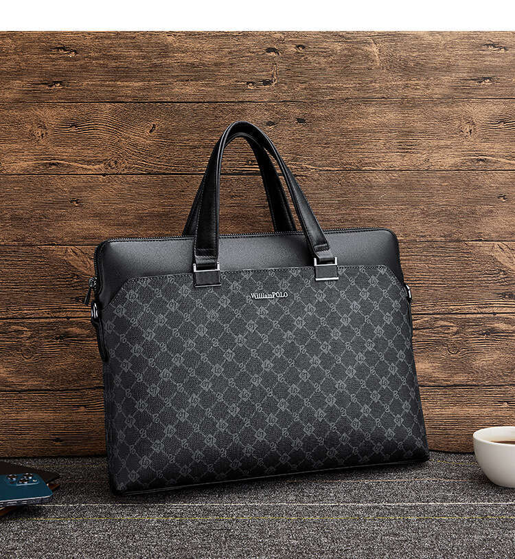 Luxury Shoulder Bags Men S Wear Resistant PVC Briefcase Inch Laptop Large Capacity Bag SENYY