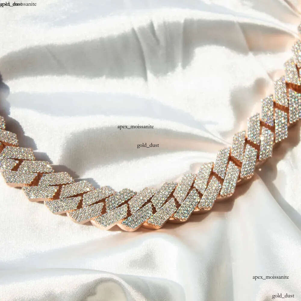 Pendant Necklaces Kibo Custom Hip Hop Necklace Jewelry Vvs Sterg Sier Def 20mm Dia Moissanite 14k Rose Plated Cuban k Chain 36