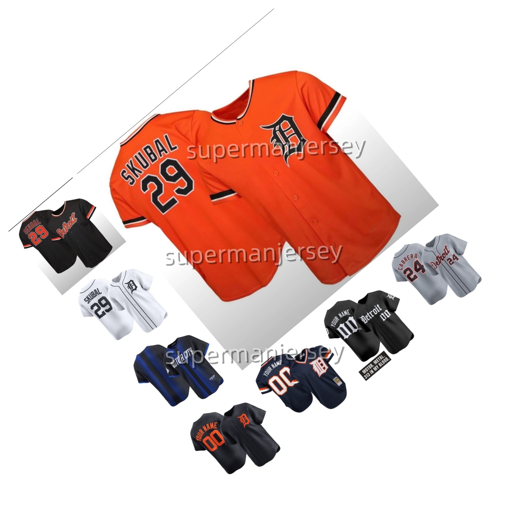 Detroits Tigers baseball jersey 2026 Connect Miguel Cabrera Tarik Skubal 29 Javier Baez Tigers Kirk Gibson Riley Greene Spencer Torkelson Andy Custom s-4xl