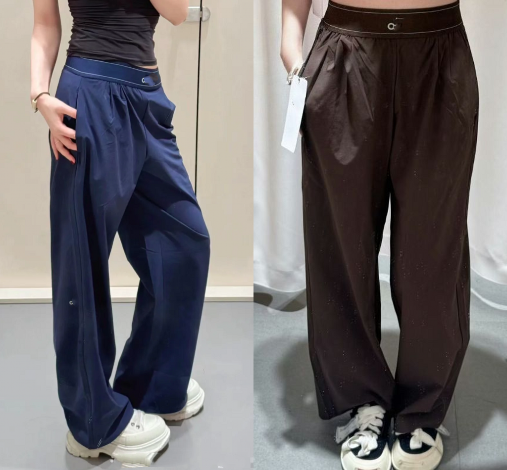 US Stock Designer Sweatpants women set Yoga Sports Pants High-Waist Full-length Studio Trousers Straight-Leg Suit Up Trouser Weekend City Jogger Shorts Vest