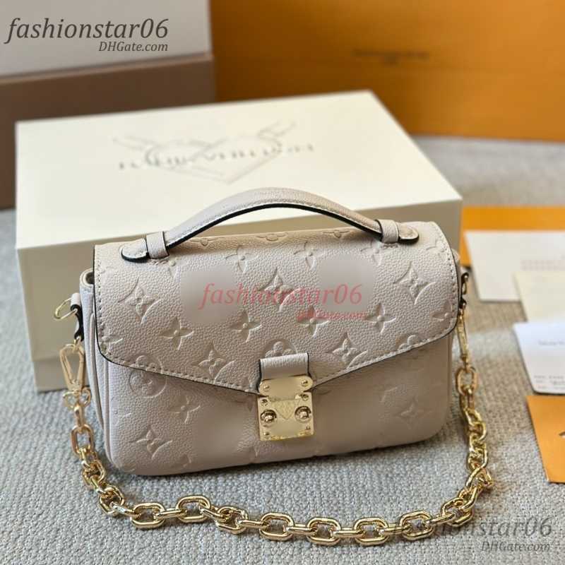 Cross Body Genuine Leather Crossbody Bag Designer Bags Luxury Cowhide Chain Messenger Bag Woman Vintage Embossing Shoulder Bag